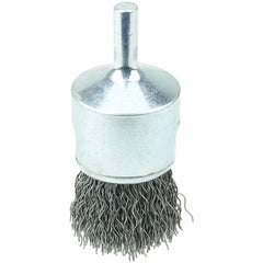 Vortec Pro 1″ Crimped Wire End Brush, .014″ Steel Fill, 1/4″ Stem - All Tool & Supply