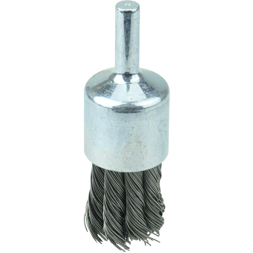 Vortec Pro 3/4″ Knot Wire End Brush, .020″ Steel Fill, 1/4″ Stem - All Tool & Supply