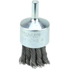 Vortec Pro 1″ Knot Wire End Brush, 1/4″ Stem, .020″ Steel Fill, 1/4″ Stem - All Tool & Supply