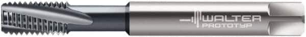 Walter-Prototyp - M6x1.00 Metric 3 Flute 6HX Modified Bottoming Spiral Flute Tap - Solid Carbide, TiCN Finish, 80mm OAL, Right Hand Flute, Right Hand Thread, Series 8041056 - All Tool & Supply