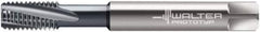 Walter-Prototyp - M8x1.25 Metric 3 Flute 6HX Modified Bottoming Spiral Flute Tap - Solid Carbide, TiCN Finish, 90mm OAL, Right Hand Flute, Right Hand Thread, Series 8041056 - Exact Industrial Supply