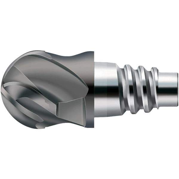 Walter-Prototyp - H8E Carbide Ball Nose Milling Tip Insert - TiAlN Finish, 4 Flutes, 20mm Cutting Diam, 11mm Depth of Cut, 21.3mm Extension, 0.3937" Cnr Rad - All Tool & Supply