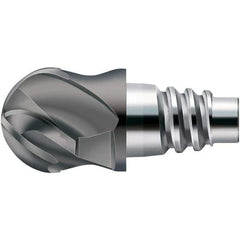 Walter-Prototyp - H8E Carbide Ball Nose Milling Tip Insert - TiAlN Finish, 4 Flutes, 20mm Cutting Diam, 11mm Depth of Cut, 21.3mm Extension, 0.3937" Cnr Rad - All Tool & Supply