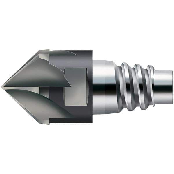 Walter-Prototyp - AH3E Carbide Chamfer Milling Tip Insert - TiAlN Finish, 8 Flutes, 15.88mm Cutting Diam, 6.5mm Depth of Cut, 18.69mm Extension - All Tool & Supply