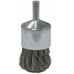 Vortec Pro 1″ Knot Wire End Brush, .014″ Steel Fill, 1/4″ Stem - All Tool & Supply