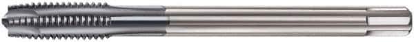 Walter-Prototyp - M12x1.75 Metric, 5 Flute, TiCN Finish, Solid Carbide Spiral Point Tap - Plug Chamfer, Right Hand Thread, 110mm OAL, 23mm Thread Length, 9mm Shank Diam, 6HX Class of Fit, Series 8026006 - Exact Industrial Supply