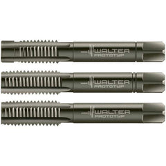 Walter-Prototyp - M4x0.70 Metric, 3 Flute, Modified Bottoming & Plug, Nitride/Oxide Finish, Cobalt Tap Set - Right Hand Cut, 45mm OAL, 0.4331" Thread Length, 6HX Class of Fit, Series 30016 - All Tool & Supply