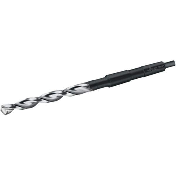 Walter-Titex - 19.25mm, 2MT 130° Point Cobalt Taper Shank Drill Bit - Bright/Oxide Finish, 140mm Flute Length, 238mm OAL, Parabolic Flute, Series A4247 - All Tool & Supply