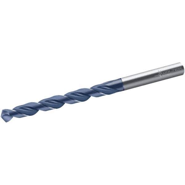 Walter-Titex - 9.8mm 118° Cobalt Jobber Drill - TiNAl Finish, Right Hand Cut, Spiral Flute, Straight Shank, 133mm OAL, VA Inox Point - All Tool & Supply