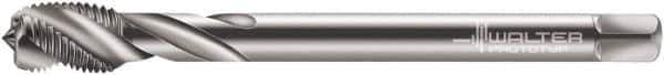 Walter-Prototyp - M27x2.00 Metric Fine 5 Flute 6H Modified Bottoming Spiral Flute Tap - Cobalt, Bright Finish, 140mm OAL, Right Hand Flute, Right Hand Thread, Series 7156770 - Exact Industrial Supply