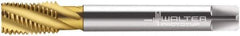 Walter-Prototyp - 1/2-14" BSPP, 6 Flutes, Bottoming Chamfer, TiN Coated, Cobalt British Standard Pipe Tap - 0.6299" Shank Diam, 0.4724" Square Size, Series 2456315 - Exact Industrial Supply