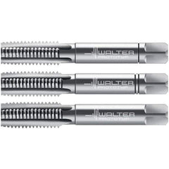 Walter-Prototyp - M5x0.80 Metric, 3 Flute, Modified Bottoming, Plug & Taper, Bright Finish, High Speed Steel Tap Set - Right Hand Cut, 50mm OAL, 0.5118" Thread Length, 6H Class of Fit, Series 30060 - All Tool & Supply