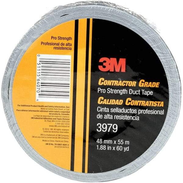 3M - 60 Yds Silver Duct Tape - 8 mil, Rubber Adhesive - All Tool & Supply