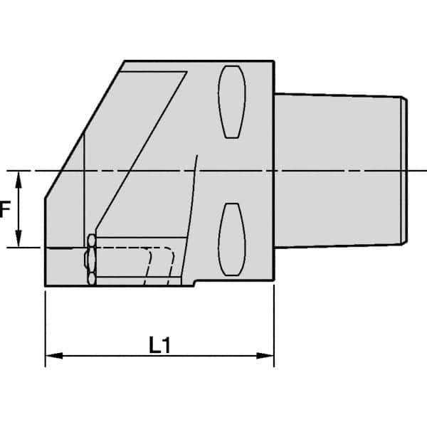 Kennametal - EG-P-GUP, EG-U-GUN, EG-U-GUP, ER-P-GUP, ER-U-GUN, ER-U-GUP Insert, 68.5mm Head Length, Modular Grooving Blade Holder Head - Right Hand Cut, System Size PSC80, Through Coolant, Series Beyond Evolution - All Tool & Supply