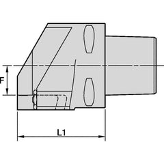 Kennametal - EG-P-GUP, EG-U-GUN, EG-U-GUP, ER-P-GUP, ER-U-GUN, ER-U-GUP Insert, 73.5mm Head Length, Modular Grooving Blade Holder Head - Left Hand Cut, System Size PSC80, Through Coolant, Series Beyond Evolution - All Tool & Supply