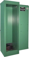 Securall Cabinets - 1 Door, Green Steel Standard Safety Cabinet for Flammable and Combustible Liquids - 44" High x 14" Wide x 13-5/8" Deep, Manual Closing Door, 3 Point Key Lock, D, E Cylinder Capacity - All Tool & Supply