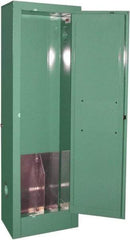 Securall Cabinets - 1 Door, Green Steel Standard Safety Cabinet for Flammable and Combustible Liquids - 44" High x 14" Wide x 9" Deep, Manual Closing Door, 3 Point Key Lock, D, E Cylinder Capacity - All Tool & Supply