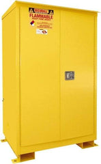 Securall Cabinets - 2 Door, 2 Shelf, Yellow Steel Standard Safety Cabinet for Flammable and Combustible Liquids - 69" High x 43" Wide x 31" Deep, Manual Closing Door, 3 Point Key Lock, 90 Gal Capacity - All Tool & Supply