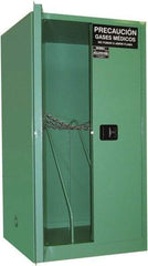 Securall Cabinets - 2 Door, Green Steel Standard Safety Cabinet for Flammable and Combustible Liquids - 65" High x 34" Wide x 34" Deep, Manual Closing Door, 3 Point Key Lock, H Cylinder Capacity - All Tool & Supply