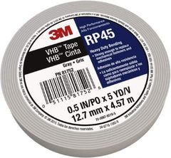 3M - 3/4" x 5 Yd Acrylic Adhesive Double Sided Tape - 0.04" Thick, Polyethylene Foam Liner, Series RP45 - All Tool & Supply