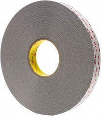 3M - 1/2" x 5 Yd Acrylic Adhesive Double Sided Tape - 0.04" Thick, Polyethylene Foam Liner, Series RP45 - All Tool & Supply