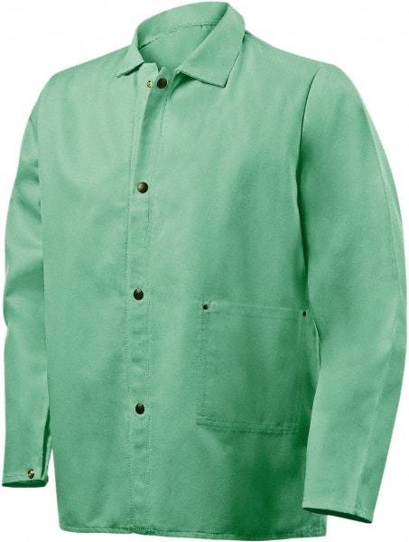 Steiner - Size 3XL Flame Resistant/Retardant Jacket - Green, Cotton & Nylon, Snaps Closure, 60 to 64" Chest - All Tool & Supply