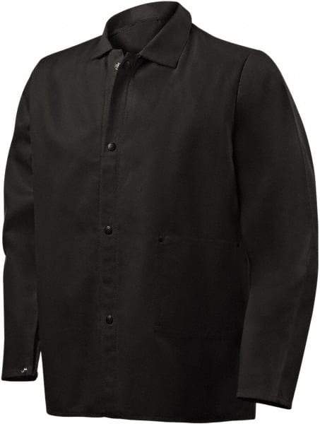 Steiner - Size 4XL Flame Resistant/Retardant Jacket - Black, Cotton & Nylon, Snaps Closure, 66 to 68" Chest - All Tool & Supply