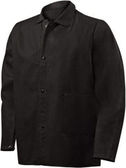 Steiner - Size L Flame Resistant/Retardant Jacket - Black, Cotton & Nylon, Snaps Closure, 48 to 50" Chest - All Tool & Supply