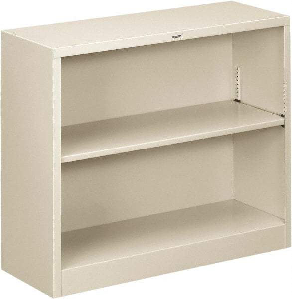 Hon - 2 Shelf, 29" High x 34-1/2" Wide Bookcase - 11-1/2" Deep, Steel, Light Gray - All Tool & Supply