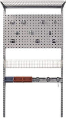 Triton - 33" Long Gray Pegboard Wall Mounted Storage - For Use with LocBoards, LocHook Assts, Wire Shelves, Wire Baskets, Hanging Bins & Mounting Hardware - All Tool & Supply