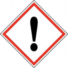 NMC - Hazardous Materials Label, Header: Harmful Irritant Warning - Legend: GHS - Graphic, English, Black & Red, 4" Long x 4" High, No Coating - All Tool & Supply