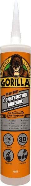 Gorilla Glue - White, Cartridge Silyl Terminated Polyether Construction Adhesive - -40 to 200°F Service Temperature, Indoor & Outdoor - All Tool & Supply