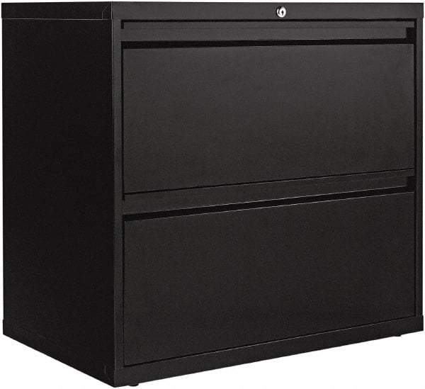 ALERA - 30" Wide x 28.38" High x 19-1/4" Deep, 2 Drawer Lateral File - Steel, Black - All Tool & Supply