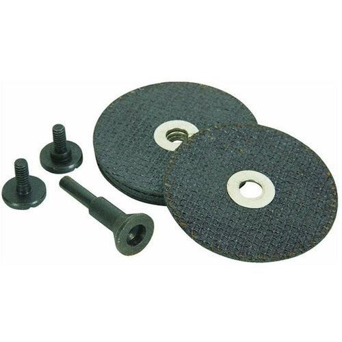 Vortec 6-Piece Cut-Off Wheel Kit, Mandrel and 5 ea. 3″ × 1/16″ × 3/8″ Wheels - All Tool & Supply