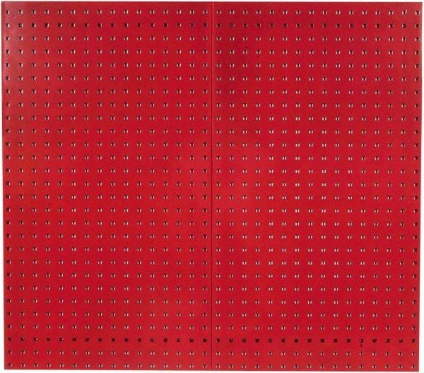 Triton - 24" Wide x 42-1/2" High Industrial Steel Tool Peg Board System - 2 Panels, Steel with Epoxy Coating, Red - All Tool & Supply