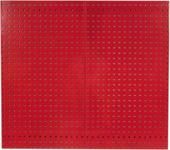 Triton - 24" Wide x 42-1/2" High Industrial Steel Tool Peg Board System - 2 Panels, Steel with Epoxy Coating, Red - All Tool & Supply