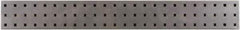 Triton - 36" Wide x 4-1/2" High Peg Board Strip - 1 Panel, Steel with Epoxy Coating, Silver - All Tool & Supply