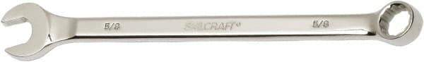 Ability One - 5/8" 12 Point Combination Wrench - 15° Offset Angle, Steel, Chrome Finish - All Tool & Supply