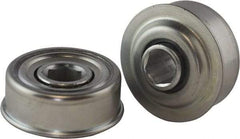 USDI - 1 Row, 2.265" OD, 5/8" Hex Single Seal Conveyor Roller Bearing - 425 Lb Capacity, 550 Max RPM, with Flange, Steel with Zinc Housing - All Tool & Supply