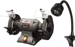 Jet - 10" Wheel Diam x 1" Wheel Width, 1-1/2 hp Grinder - 1" Arbor Hole Diam, 1 Phase, 1,720 Max RPM, 115 Volts - All Tool & Supply