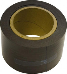 Mag-Mate - 25' Long x 3" Wide x 1/32" Thick Flexible Magnetic Strip - 24 Lb Max Pull Force, 12 Linear Ft/Lb Magnetic Pull Force, Plain Back, Dark Brown - All Tool & Supply