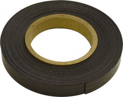 Mag-Mate - 300" Long x 1" Wide x 1/16" Thick Flexible Magnetic Strip - 12 Lb Max Pull Force, 6 Linear Ft/Lb Magnetic Pull Force, Plain Back, Dark Brown - All Tool & Supply