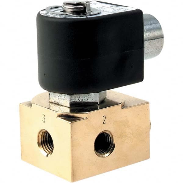 Parker - 24/60 VAC 3/8" NPT Port Brass Three-Way Quick Exhaust Solenoid Valve - All Tool & Supply