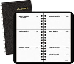 AT-A-GLANCE - 52 Sheet, 2-1/2 x 4-1/2", Weekly Planner - Black - All Tool & Supply