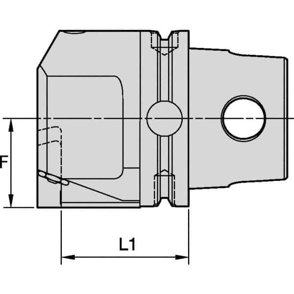 Kennametal - EG-P-GUP, EG-U-GUN, EG-U-GUP, ER-P-GUP, ER-U-GUN, ER-U-GUP Insert, 57mm Head Length, Modular Grooving Blade Holder Head - Left Hand Cut, System Size KM80TS, Through Coolant, Series Beyond Evolution - All Tool & Supply