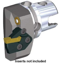 Kennametal - A3 & A4 Modular Blade Insert, 66.5mm Head Length, Modular Grooving Blade Holder Head - Right Hand Cut, System Size KM80ATC, Through Coolant, Series KGMS - All Tool & Supply