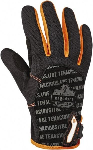 Ergodyne - Size XL (10) Polyester Blend Work Gloves - For Mechanic's & Lifting, Uncoated, Hook & Loop Cuff, Full Fingered, Black, Paired - All Tool & Supply