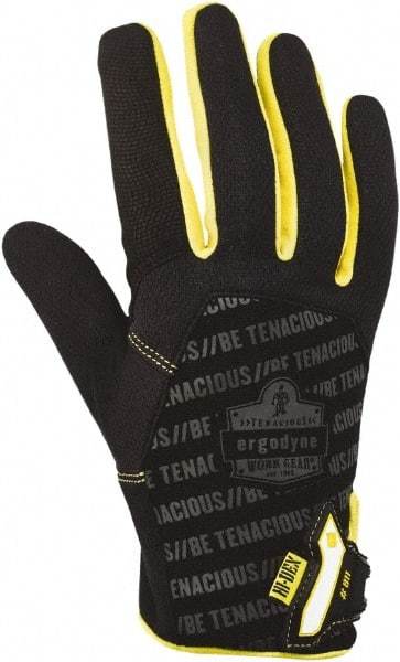 Ergodyne - Size XL (10) Polyester Blend Work Gloves - For Mechanic's & Lifting, Uncoated, Hook & Loop Cuff, Full Fingered, Black, Paired - All Tool & Supply