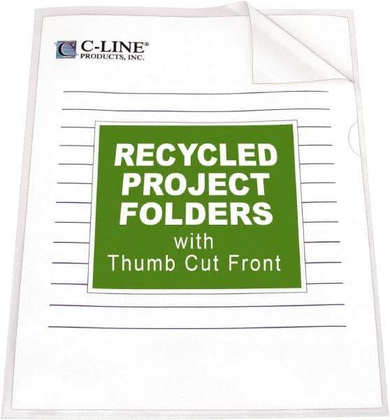 C-LINE - 8-1/2 x 11", Letter Size, Clear, Project Folder - All Tool & Supply