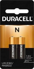 Duracell - Size N, Alkaline, 2 Pack, Standard Battery - 1.5 Volts, Button Tab Terminal, LR14, ANSI 910A Regulated - All Tool & Supply